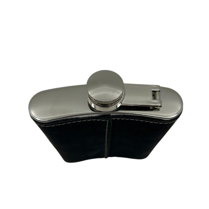 Flasque similicuir noir à personnaliser | Maison Drabiec