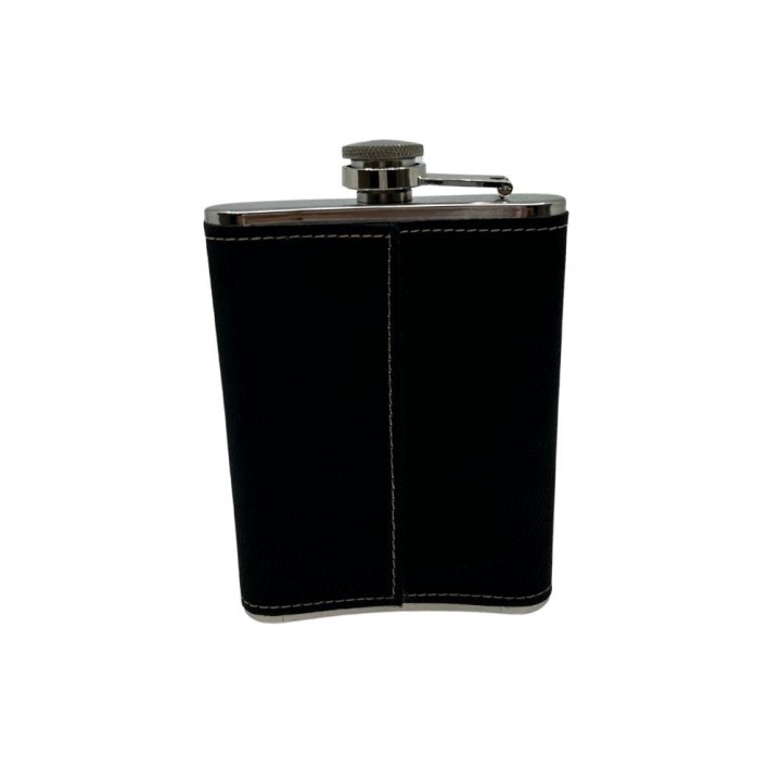 Flasque similicuir noir à personnaliser | Maison Drabiec
