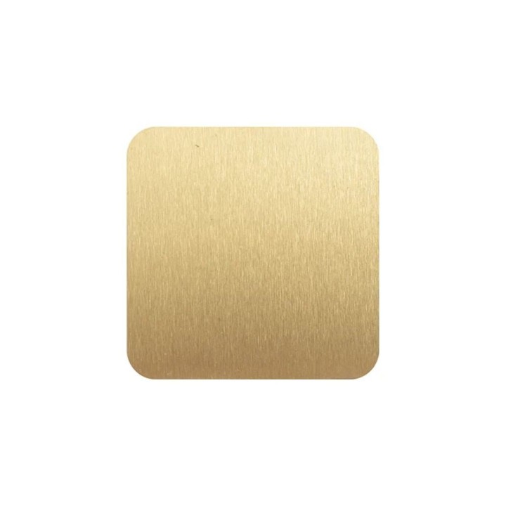 Sous-verre carré acier inoxydable or mat | Maison Drabiec