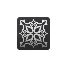 Sous-verre carré acier inox noir mat | Maison Drabiec