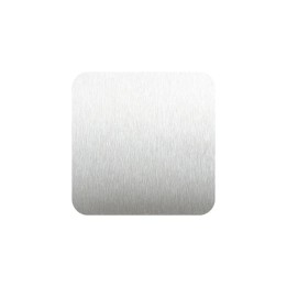 Sous-verre carré acier inoxydable argenté | Maison Drabiec