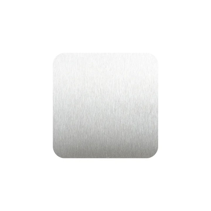 Sous-verre carré acier inoxydable argenté | Maison Drabiec