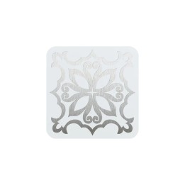 Sous-verre carré acier blanc mat | Maison Drabiec