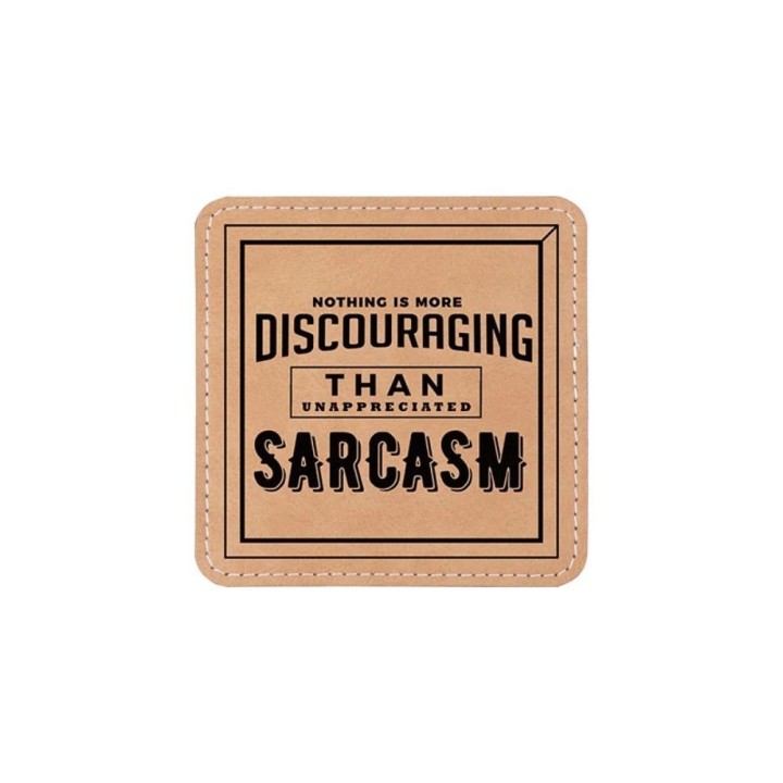 Sous-verre carré similicuir personnalisé | Maison Drabiec