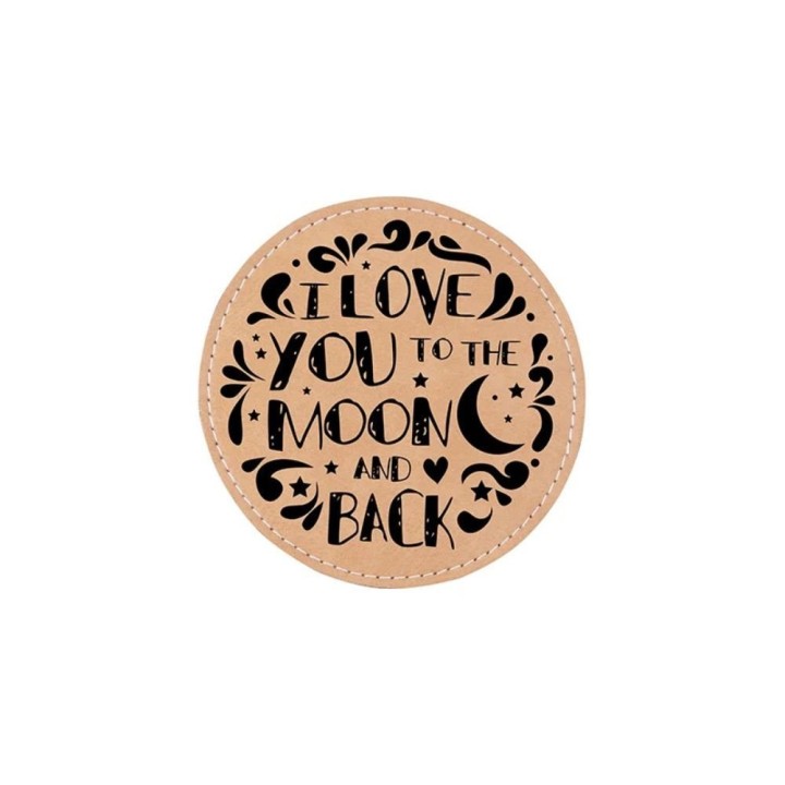 Sous-verres rond similicuir bicolore marron noir | Maison Drabiec