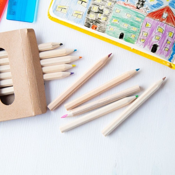 Boîte de crayons de couleur en bois à graver personnalisée | Maison Dr