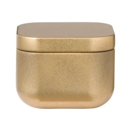 Bougie vanille métal dorée à personnaliser | Maison Drabiec