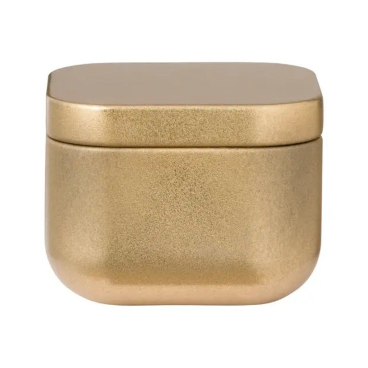 Bougie vanille métal dorée à personnaliser | Maison Drabiec