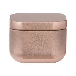 Bougie métal personnalisable ronde rose 4x5 cm | Maison Drabiec