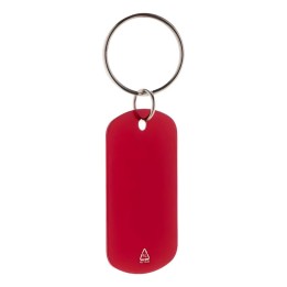 Porte-clé plaque métal rouge | Maison Drabiec
