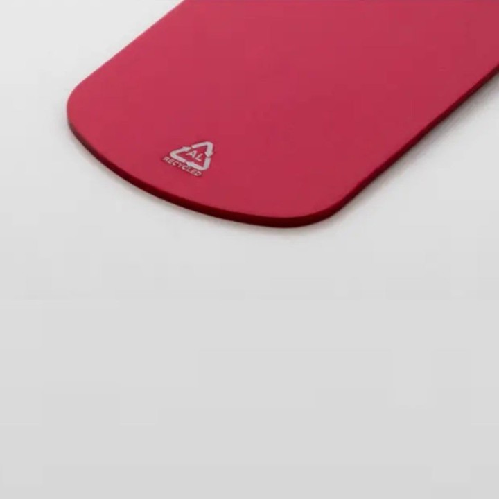 Porte-clé plaque métal rouge | Maison Drabiec