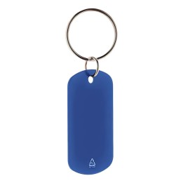 Porte-clé plaque métal bleu | Maison Drabiec