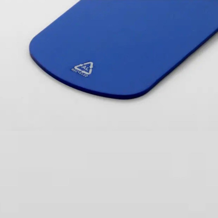 Porte-clé plaque métal bleu | Maison Drabiec