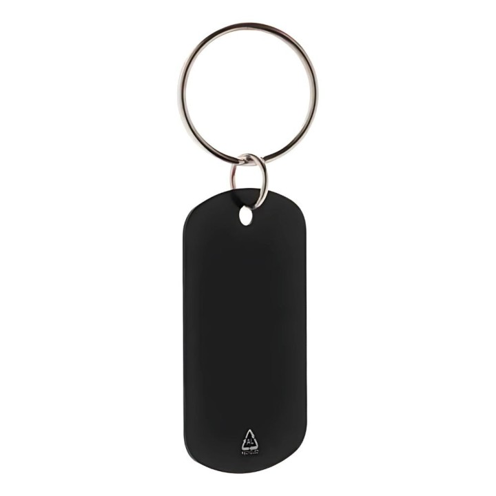 Porte-clé plaque métal noir | Maison Drabiec