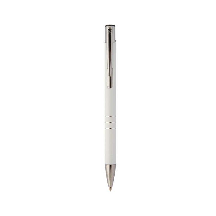 Stylo bille aluminium blanc personnalisable | Maison Drabiec