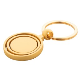 Porte-clés métal rond doré à personnaliser | Maison Drabiec
