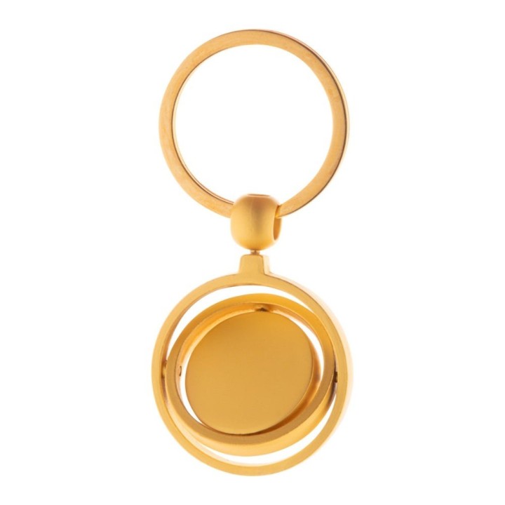 Porte-clés métal rond doré à personnaliser | Maison Drabiec