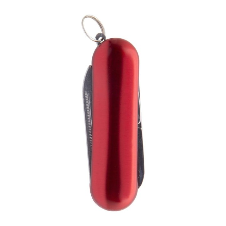 Couteau de poche multifonctions acier inoxydable rouge | Maison Drabie