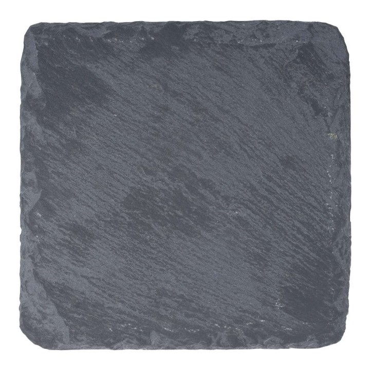 Sous-verres carré noirs en verre | Maison Drabiec