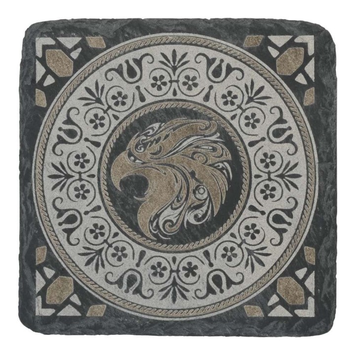 Sous-verres carré noirs en verre | Maison Drabiec