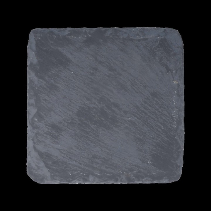 Sous-verres carré noirs en verre | Maison Drabiec