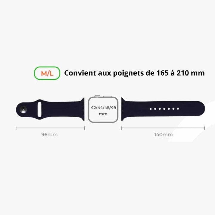 Bracelet Apple Watch à graver personnalisé — montre 42-49 mm | Maison 