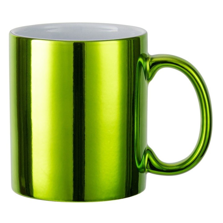 Mug Céramique Vert Clair Métallisé | Maison Drabiec