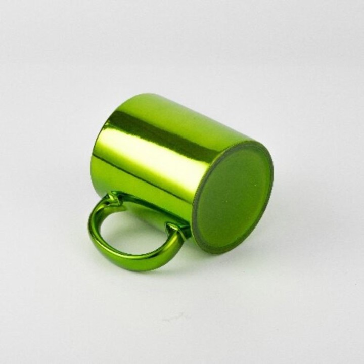 Mug Céramique Vert Clair Métallisé | Maison Drabiec