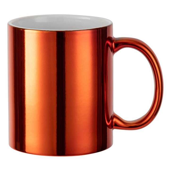 Mug Céramique Orange Métalisé | Maison Drabiec
