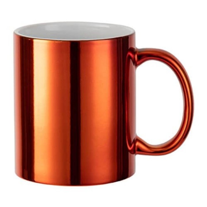 Mug Céramique Orange Métalisé | Maison Drabiec