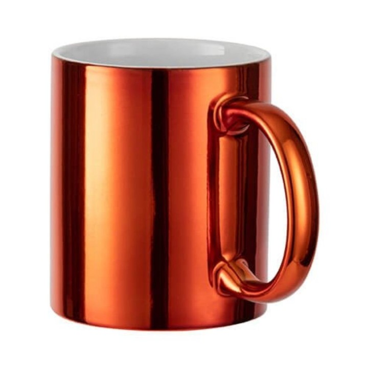 Mug Céramique Orange Métalisé | Maison Drabiec