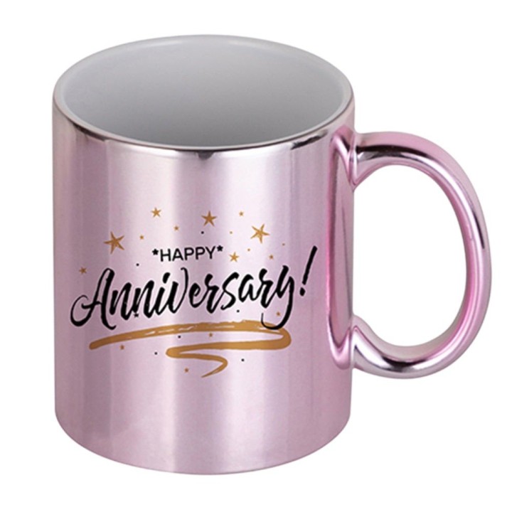 Mug Céramique Rose Métallisé | Maison Drabiec
