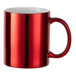 Mug Céramique Rouge Métallisé Personnalisable | Maison Drabiec