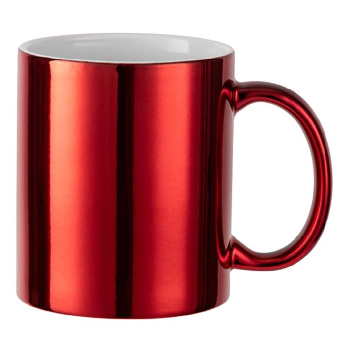 Mug Céramique Rouge Métallisé Personnalisable | Maison Drabiec