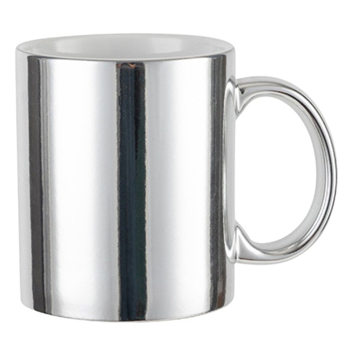Mug Céramique Argent Métallisé Personnalisé | Maison Drabiec