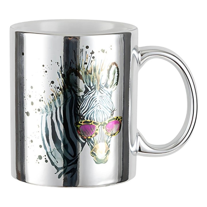 Mug Céramique Argent Métallisé Personnalisé | Maison Drabiec