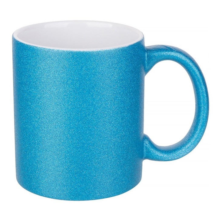 Mug Céramique Bleu Pailleté à Personnaliser | Maison Drabiec