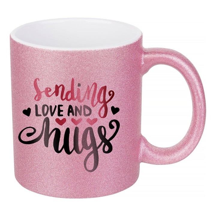 Mug en Céramique Rose Pailleté | Maison Drabiec