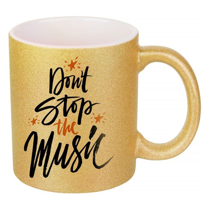 Mug Céramique Or Pailleté à Personnaliser | Maison Drabiec