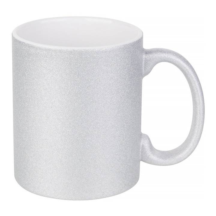 Mug Céramique Argent Pailleté à Personnaliser | Maison Drabiec