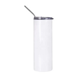 Tumbler Isotherme avec Paille Blanc | Maison Drabiec