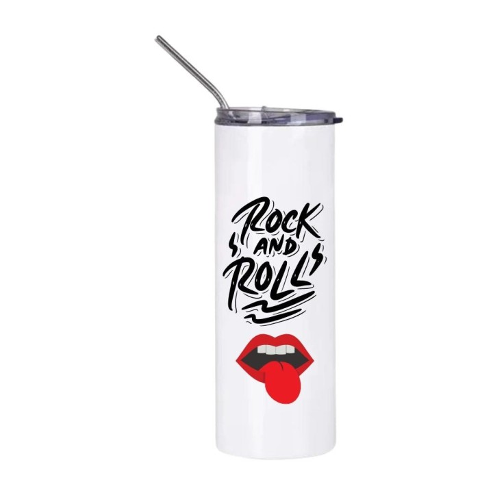 Tumbler Isotherme avec Paille Blanc | Maison Drabiec