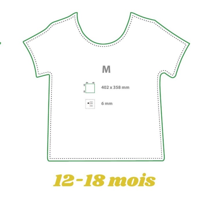 T-shirt bébé blanc personnalisé 12/18 mois | Maison Drabiec