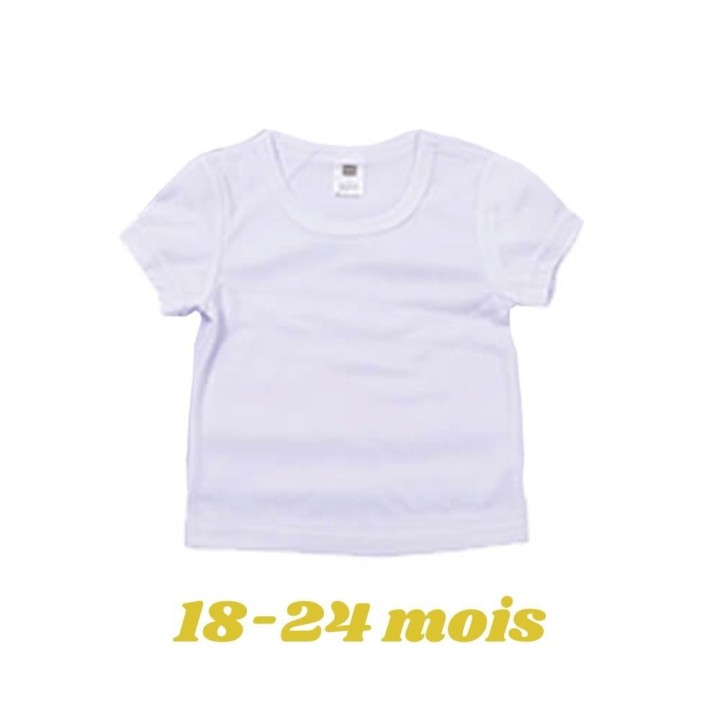 T-shirt bébé blanc personnalisé 18/24 mois | Maison Drabiec