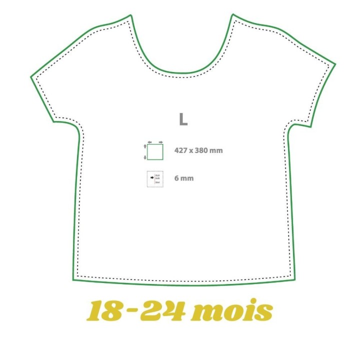 T-shirt bébé blanc personnalisé 18/24 mois | Maison Drabiec