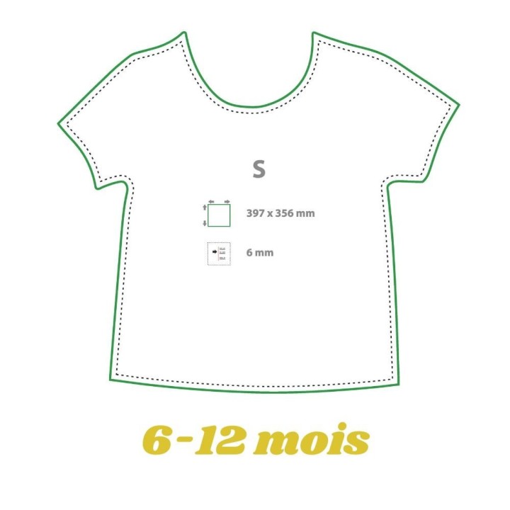 T-shirt bébé blanc personnalisé 6/12 mois | Maison Drabiec