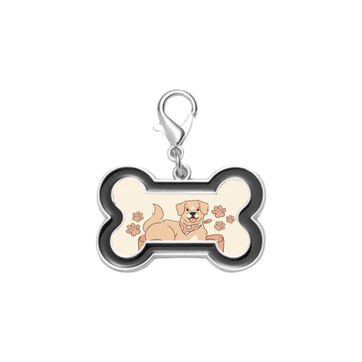 Porte-clefs Os Noir à Personnaliser | Maison Drabiec