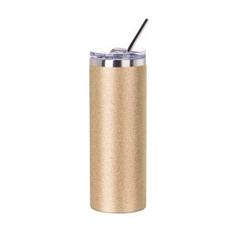Tumbler Acier Inoxydable avec Paille - Or | Maison Drabiec