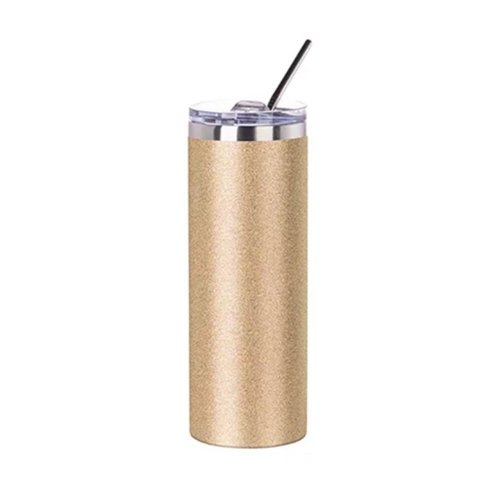 Tumbler Acier Inoxydable avec Paille - Or | Maison Drabiec