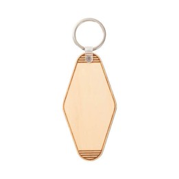 Porte-clef Rayé en Contreplaqué à Personnaliser | Maison Drabiec